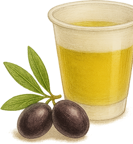 Bicchiere con olive